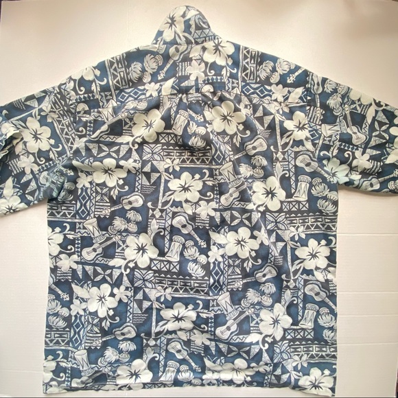 The Hawaiian Original Hilo Hattie Men's Shirt Guitar Ukelele Flowers Size XL USA - Picture 14 of 14